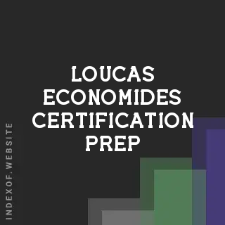 Loucas Economides Certification Prep | Indexof