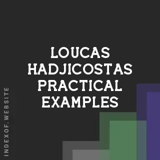 Loucas Hadjicostas Practical Examples | Indexof