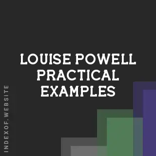 Louise Powell Practical Examples | Indexof