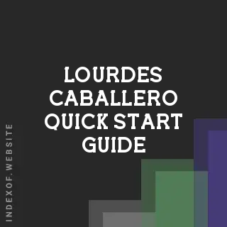 Lourdes Caballero Quick Start Guide | Indexof