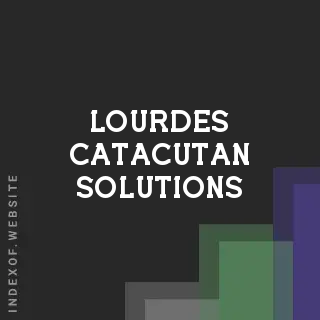 Lourdes Catacutan Solutions | Indexof