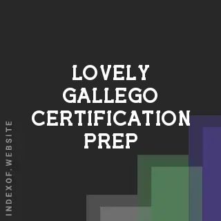 Lovely Gallego Certification Prep | Indexof