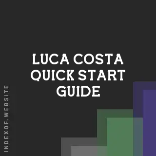 Luca Costa Quick Start Guide | Indexof
