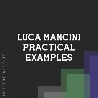 Luca Mancini Practical Examples | Indexof