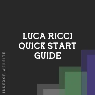Luca Ricci Quick Start Guide | Indexof