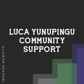Luca Yunupingu Community Support | Indexof