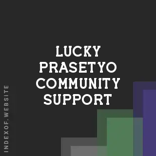 Lucky Prasetyo Community Support | Indexof