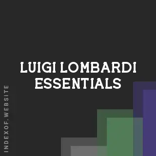 Luigi Lombardi Essentials | Indexof
