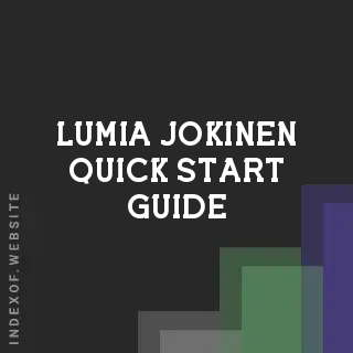 Lumia Jokinen Quick Start Guide | Indexof