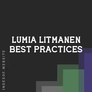 Lumia Litmanen Best Practices | Indexof