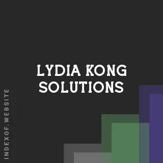 Lydia Kong Solutions | Indexof