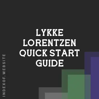 Lykke Lorentzen Quick Start Guide | Indexof