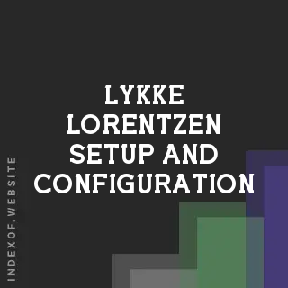 Lykke Lorentzen Setup and Configuration | Indexof