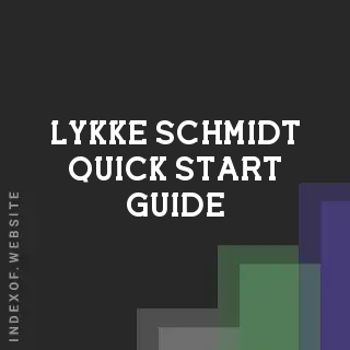 Lykke Schmidt Quick Start Guide | Indexof