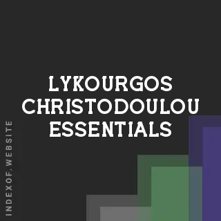 Lykourgos Christodoulou Essentials | Indexof