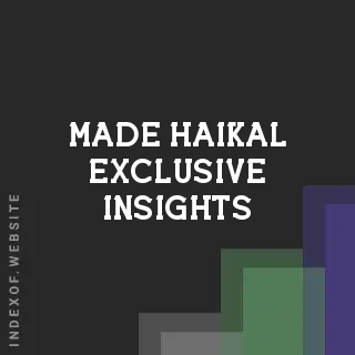 Made Haikal Exclusive Insights | Indexof