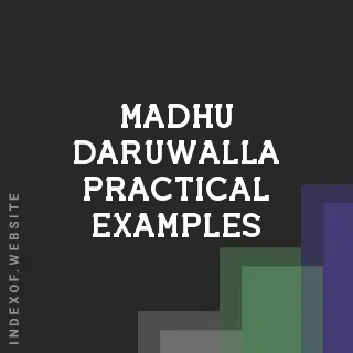 Madhu Daruwalla Practical Examples | Indexof