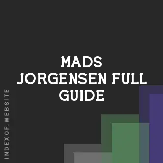 Mads Jorgensen Full Guide | Indexof