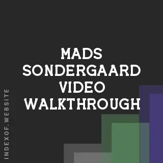 Mads Sondergaard Video Walkthrough | Indexof