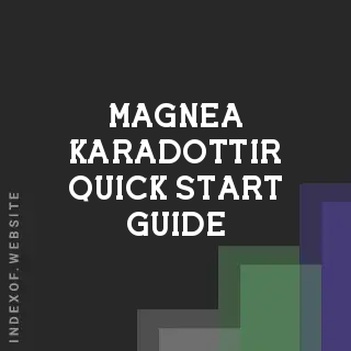 Magnea Karadottir Quick Start Guide | Indexof