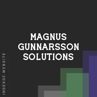 Magnus Gunnarsson Solutions | Indexof