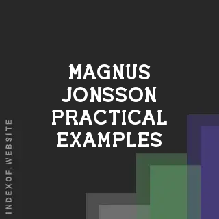 Magnus Jonsson Practical Examples | Indexof