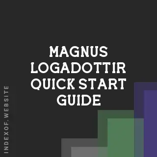 Magnus Logadottir Quick Start Guide | Indexof