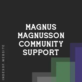 Magnus Magnusson Community Support | Indexof