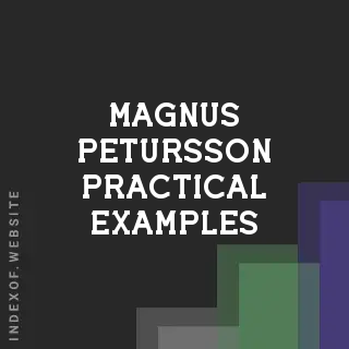 Magnus Petursson Practical Examples | Indexof