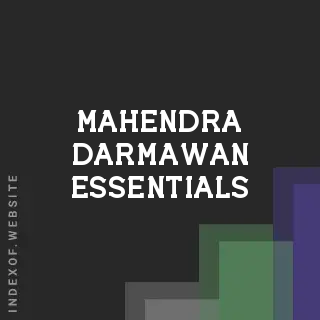 Mahendra Darmawan Essentials | Indexof