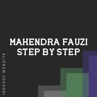 Mahendra Fauzi Step-by-Step | Indexof