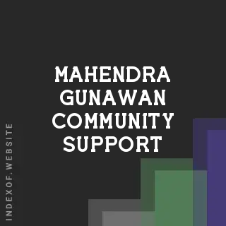 Mahendra Gunawan Community Support | Indexof