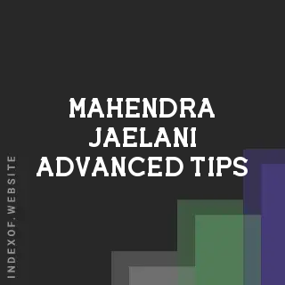 Mahendra Jaelani Advanced Tips | Indexof