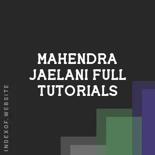 Mahendra Jaelani Full Tutorials | Indexof