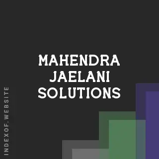Mahendra Jaelani Solutions | Indexof