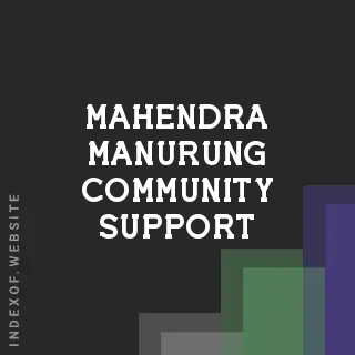 Mahendra Manurung Community Support | Indexof
