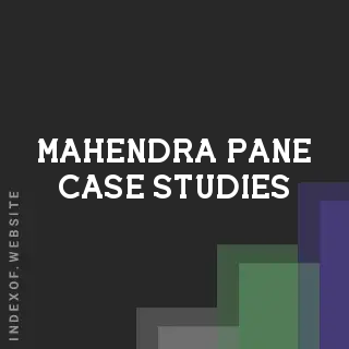 Mahendra Pane Case Studies | Indexof