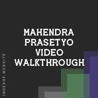 Mahendra Prasetyo Video Walkthrough | Indexof