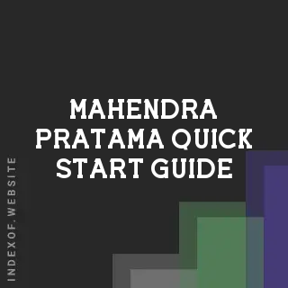 Mahendra Pratama Quick Start Guide | Indexof