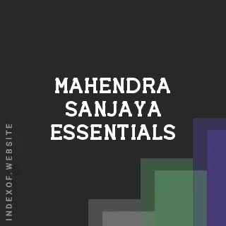 Mahendra Sanjaya Essentials | Indexof
