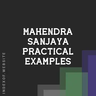 Mahendra Sanjaya Practical Examples | Indexof