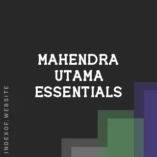 Mahendra Utama Essentials | Indexof