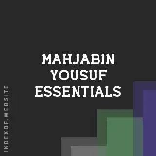 Mahjabin Yousuf Essentials | Indexof