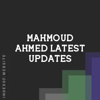 Mahmoud Ahmed Latest Updates | Indexof