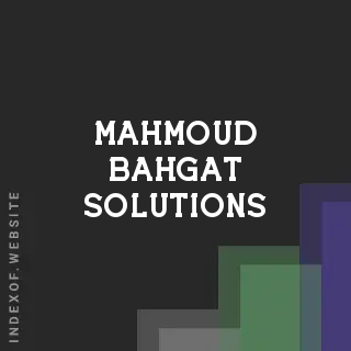 Mahmoud Bahgat Solutions | Indexof