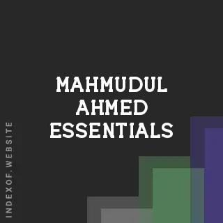 Mahmudul Ahmed Essentials | Indexof