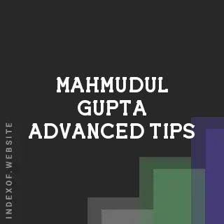 Mahmudul Gupta Advanced Tips | Indexof