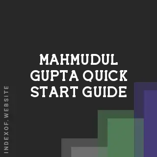 Mahmudul Gupta Quick Start Guide | Indexof