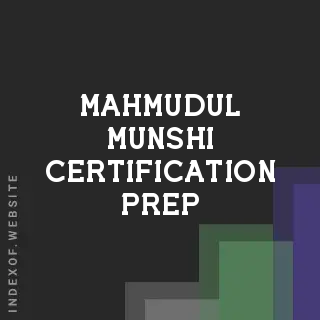 Mahmudul Munshi Certification Prep | Indexof