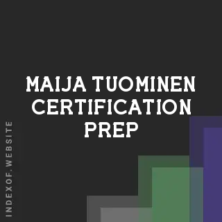 Maija Tuominen Certification Prep | Indexof